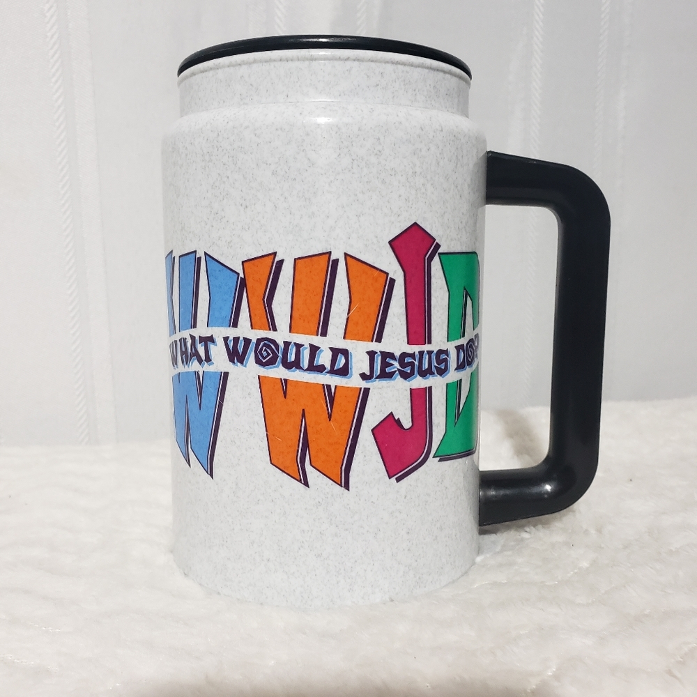 Whirley WWJD Compass Plastic Lidded Tumbler